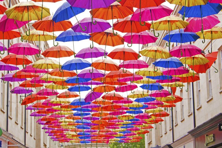 Bath, Somerset, Umbrella Project Art Installation, Millennial, Travel