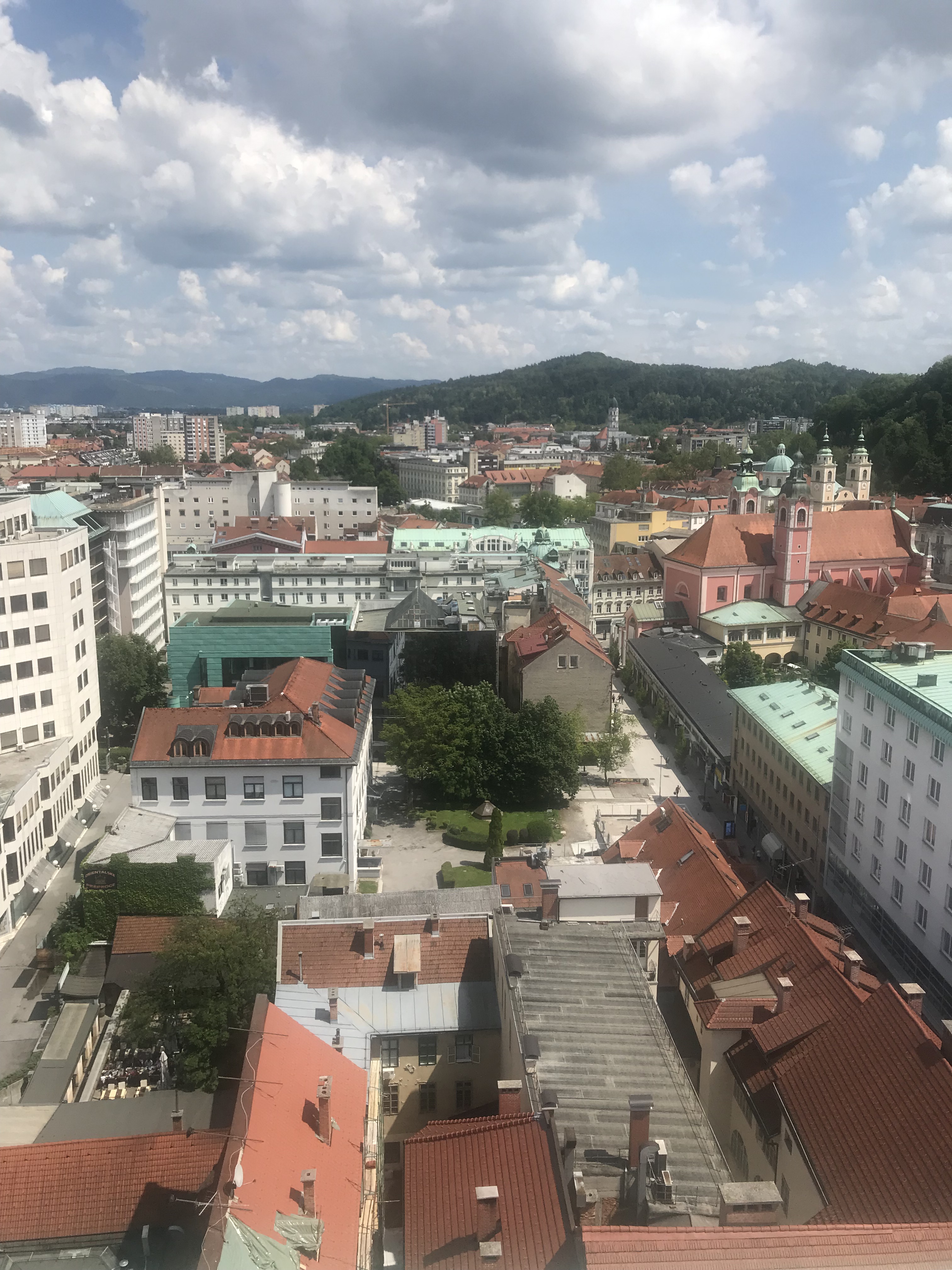 Views from Ljubljana Skyscraper (Nebotičnik) in Slovenia