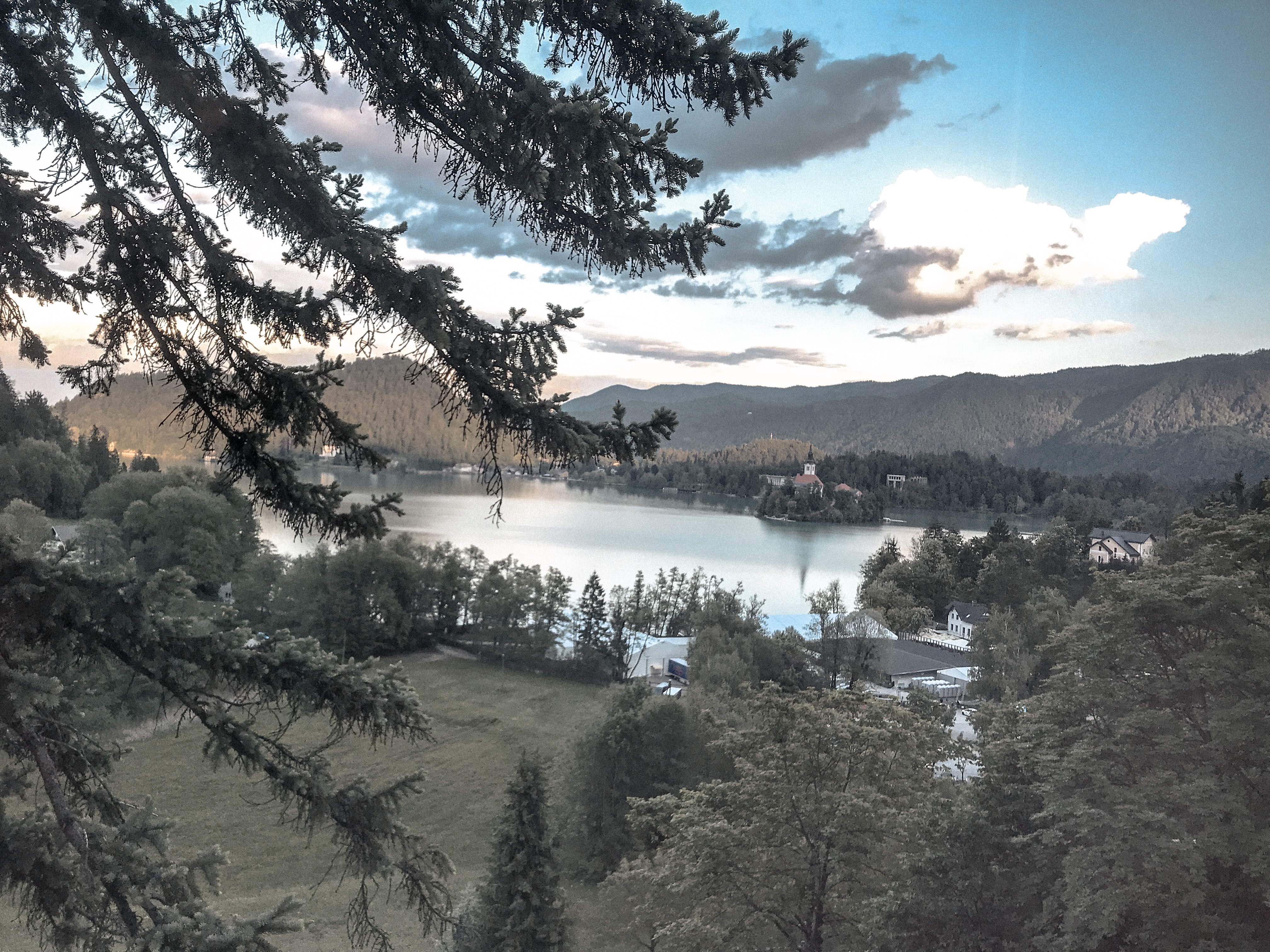 The View from Restavracija 1906 in Lake Bled, Slovenia