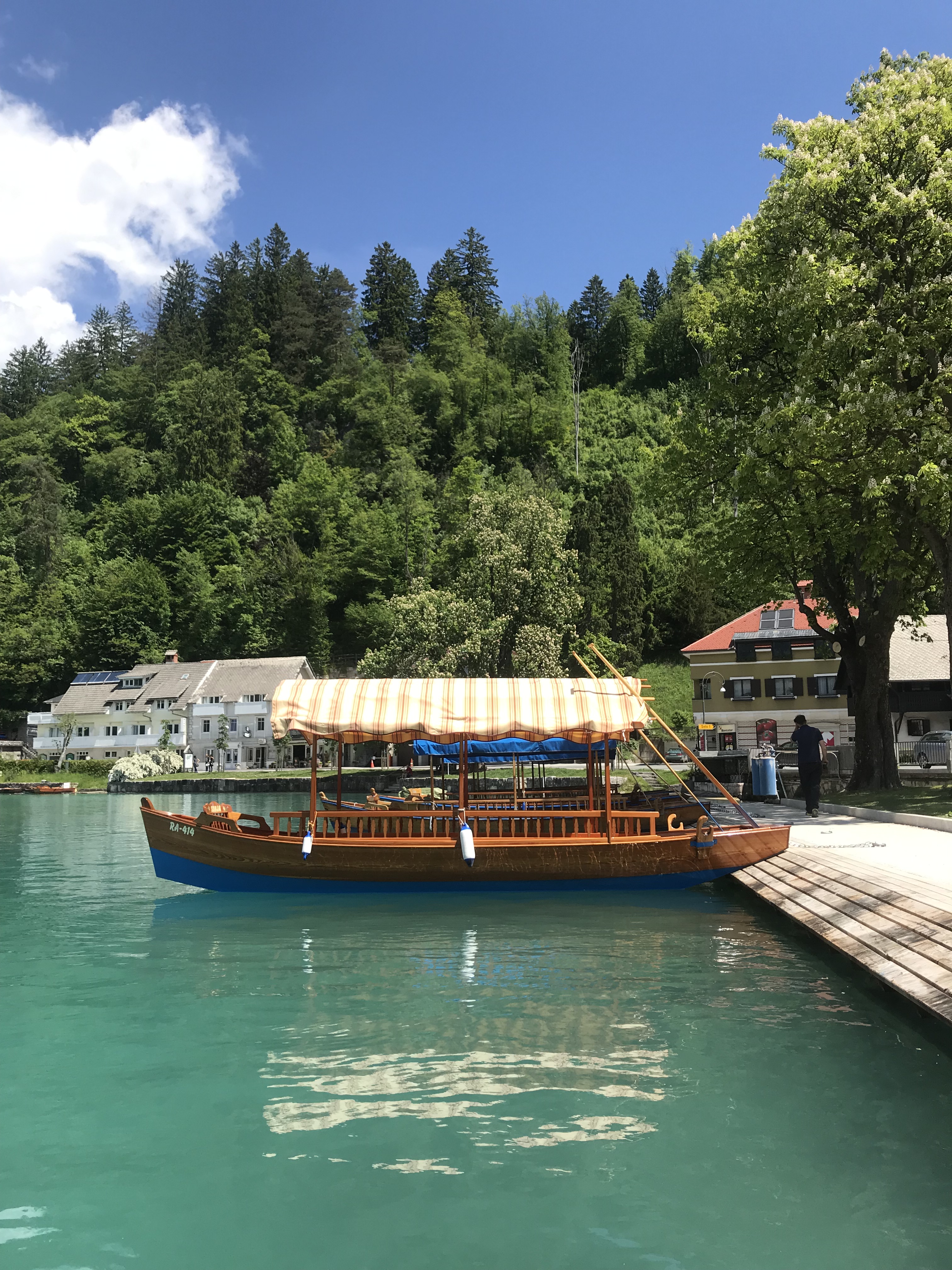 Slovenia Pletna Boat in Lake Bled