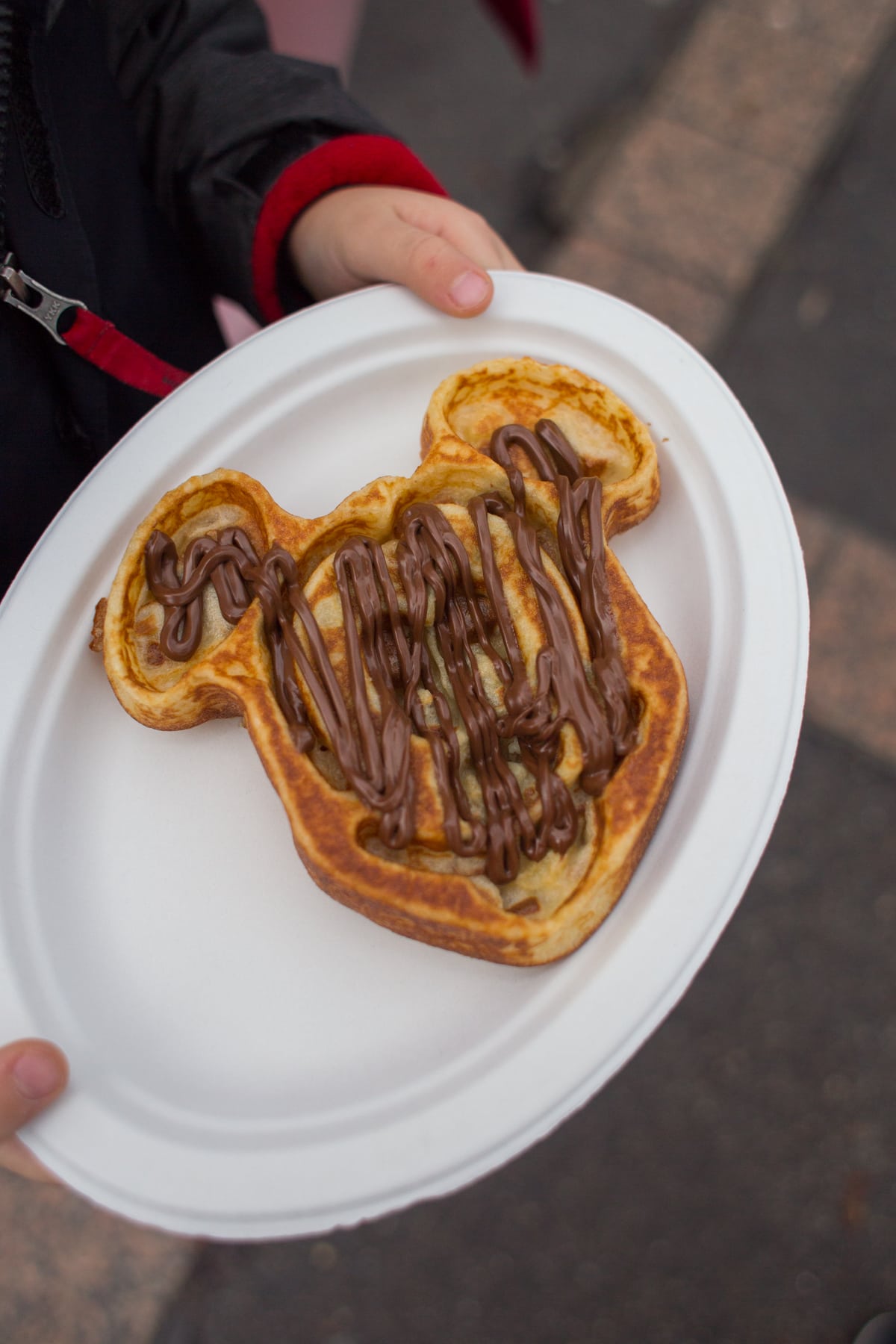 Mickey Mouse shaped waffle at Disneyland Paris by laurens_latest