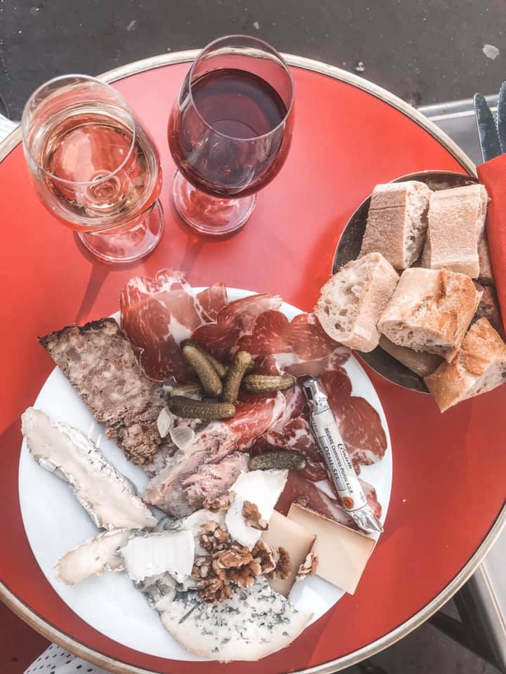 Charcuterie and Cheese Platter at La Cave des Abbesses