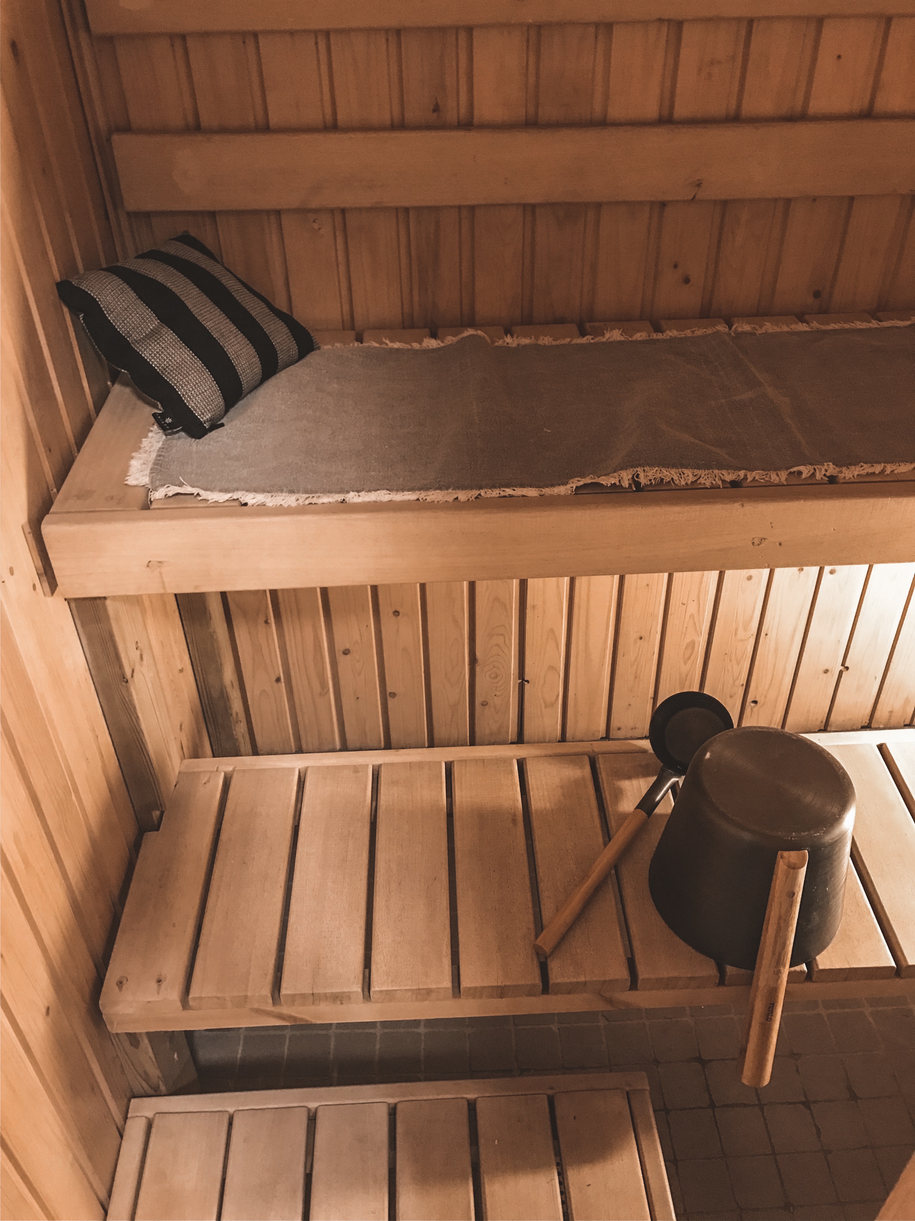 Private sauna in an Airbnb in Helsinki, Finland