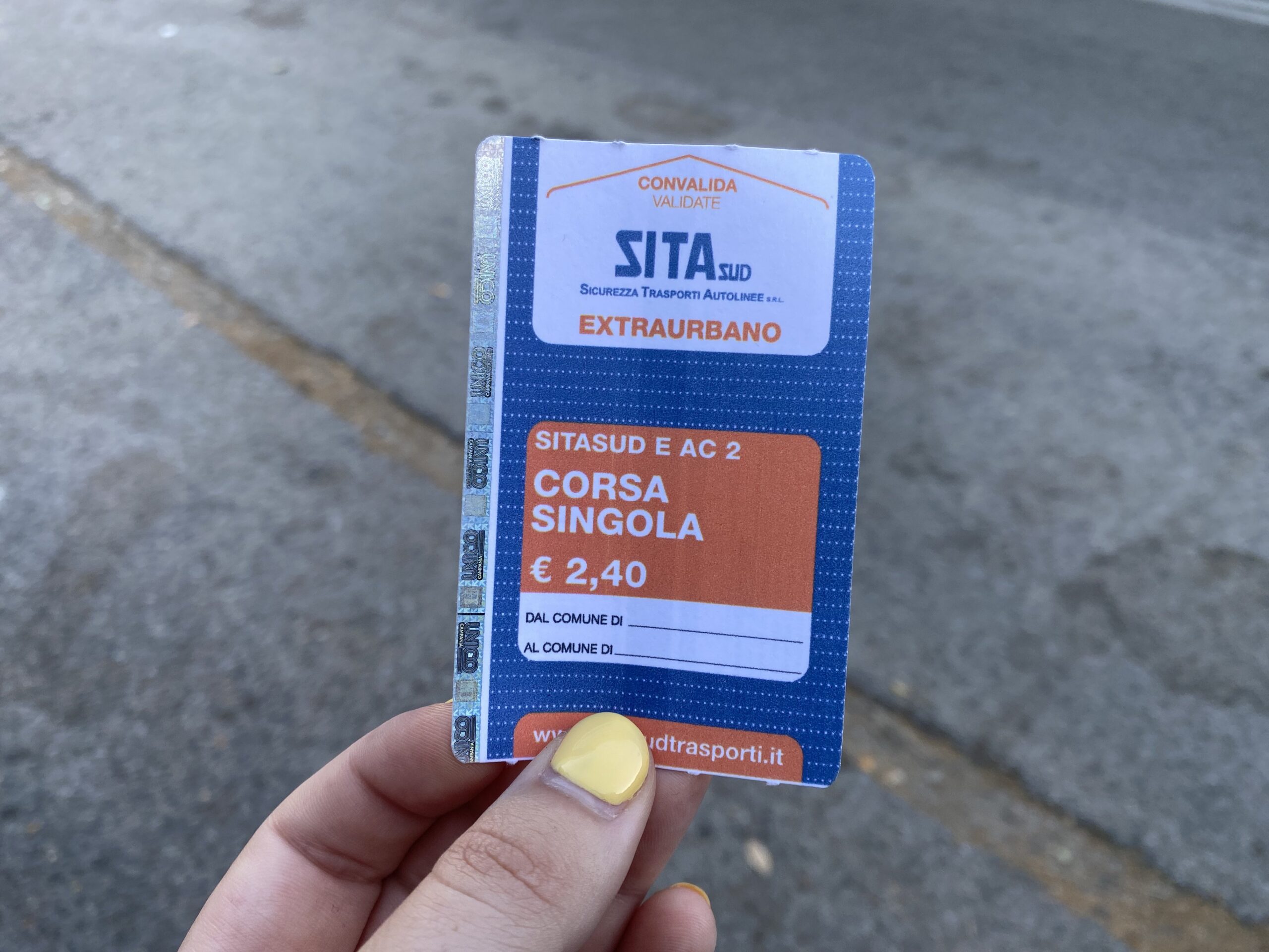 Amalfi Coast SITA bus tickets
